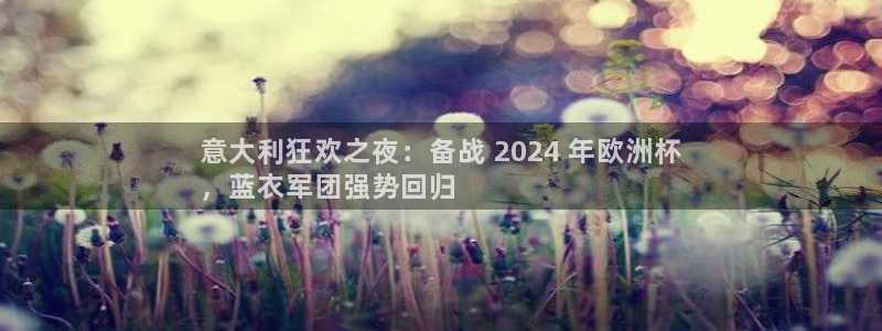 网上哪个平台可以买足球|意大利狂欢之夜：备战 2024 年欧洲杯
，蓝衣军团强势回归